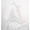 Double-sided bedding set 5-pcs with mosquito-net - clouds gray/gray