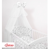 Double-sided bedding set 5-pcs with mosquito-net - clouds gray/gray