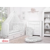 Double-sided bedding set 5-pcs with mosquito-net - clouds gray/gray