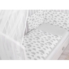Double-sided bedding set 5-pcs with mosquito-net - clouds gray/gray