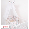 Double-sided bedding set 5-pcs with mosquito-net - foxes beige/beige