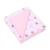 Double-sided Car Seat Baby Wrap Car seat blanket - gray-pink stars