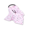 Double-sided Car Seat Baby Wrap Car seat blanket - gray-pink stars
