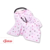 Double-sided Car Seat Baby Wrap Car seat blanket - gray-pink stars