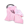Double-sided Car Seat Baby Wrap Car seat blanket - gray-pink stars