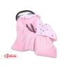 Double-sided Car Seat Baby Wrap Car seat blanket - gray-pink stars