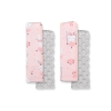 Double sided car seat belts pads Baby Shoulders  ballerinas pink/gray