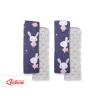 Double sided car seat belts pads Baby Shoulders  blue rabbits/gray