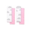 Double sided car seat belts pads Baby Shoulders  clouds gray/pink