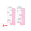 Double sided car seat belts pads Baby Shoulders  clouds gray/pink