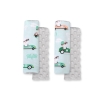 Double sided car seat belts pads Baby Shoulders  mint rabbits/gray