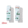 Double sided car seat belts pads Baby Shoulders  mint rabbits/gray