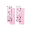 Double sided car seat belts pads Baby Shoulders  peony flower pink/pink