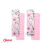 Double sided car seat belts pads Baby Shoulders  peony flower pink/pink