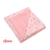 Double-sided car seat blanket - ballerinas pink/powder pink