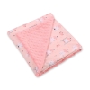 Double-sided car seat blanket - ballerinas pink/powder pink