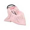 Double-sided car seat blanket - ballerinas pink/powder pink
