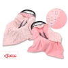 Double-sided car seat blanket - ballerinas pink/powder pink