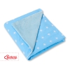 Double-sided car seat blanket- Blue stars