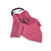 Double-sided car seat blanket Car Wrap - wine red stars