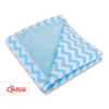 Double-sided car seat blanket- Chevron blue