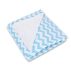 Double-sided car seat blanket- Chevron blue-white