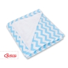 Double-sided car seat blanket- Chevron blue-white