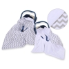 Double-sided car seat blanket- Chevron Gray