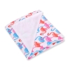 Double-sided car seat blanket - flamingo