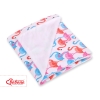 Double-sided car seat blanket - flamingo