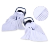 Double-sided car seat blanket- Gray flowers