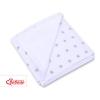 Double-sided car seat blanket- Gray stars on white