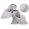 Double-sided car seat blanket - hedgehogs Gray