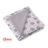 Double-sided car seat blanket - hedgehogs Gray