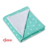 Double-sided car seat blanket- Mint stars