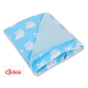 Double-sided car seat blanket- Owls blue