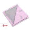 Double-sided car seat blanket - pink rabbits