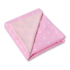 Double-sided car seat blanket- Pink stars