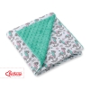 Double-sided car seat blanket - rocking horses