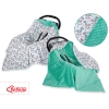 Double-sided car seat blanket - rocking horses