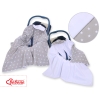 Double-sided car seat blanket- Stars Gray