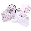 Double-sided car seat blanket - swallows pink