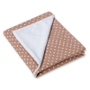 Double-sided car seat blanket- White dots on brown