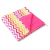 Double-sided teepee playmat- Chevron pink-yellow