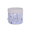Double-sided toy basket L - blue-navy blue stars/Gray