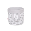 Double-sided toy basket L - clouds gray/gray