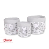 Double-sided toy basket L - clouds gray/gray