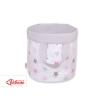 Double-sided toy basket L- Gray-pink stars/Gray