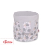 Double-sided toy basket L- hedgehogs gray/gray