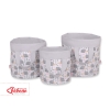 Double-sided toy basket L- hedgehogs gray/gray